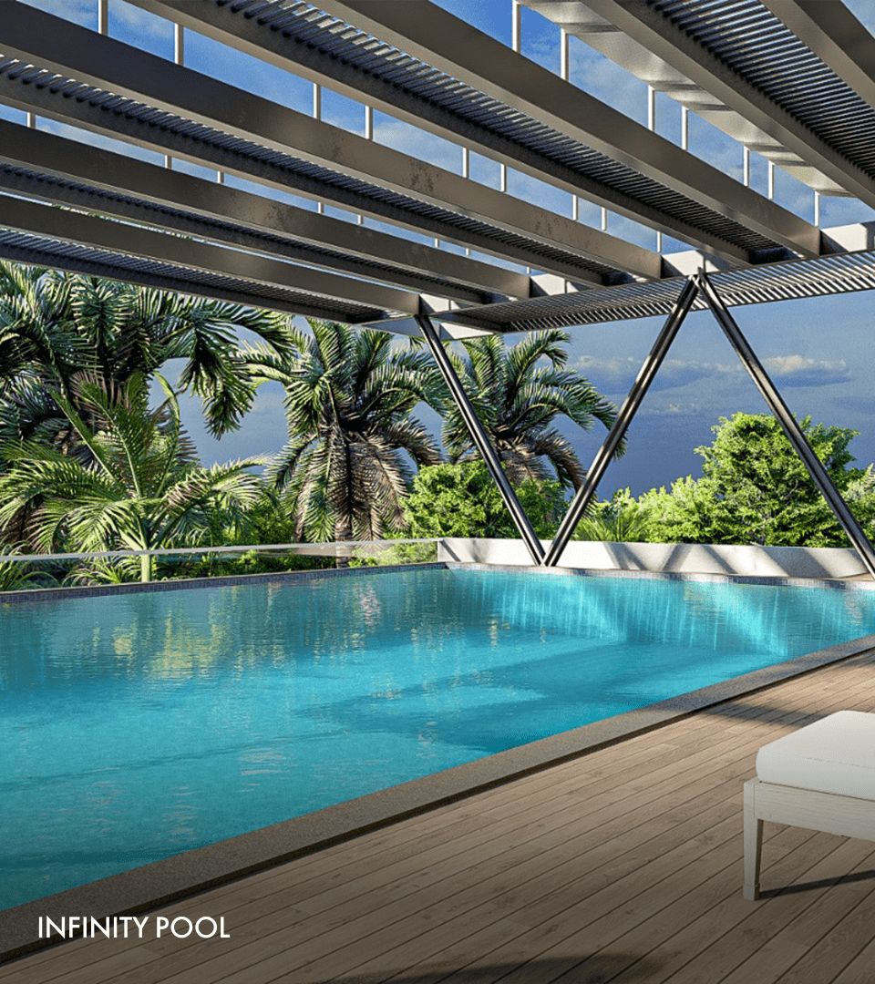Infinity pool at Urbanrise Paradise on Earth villas Kanakapura Road